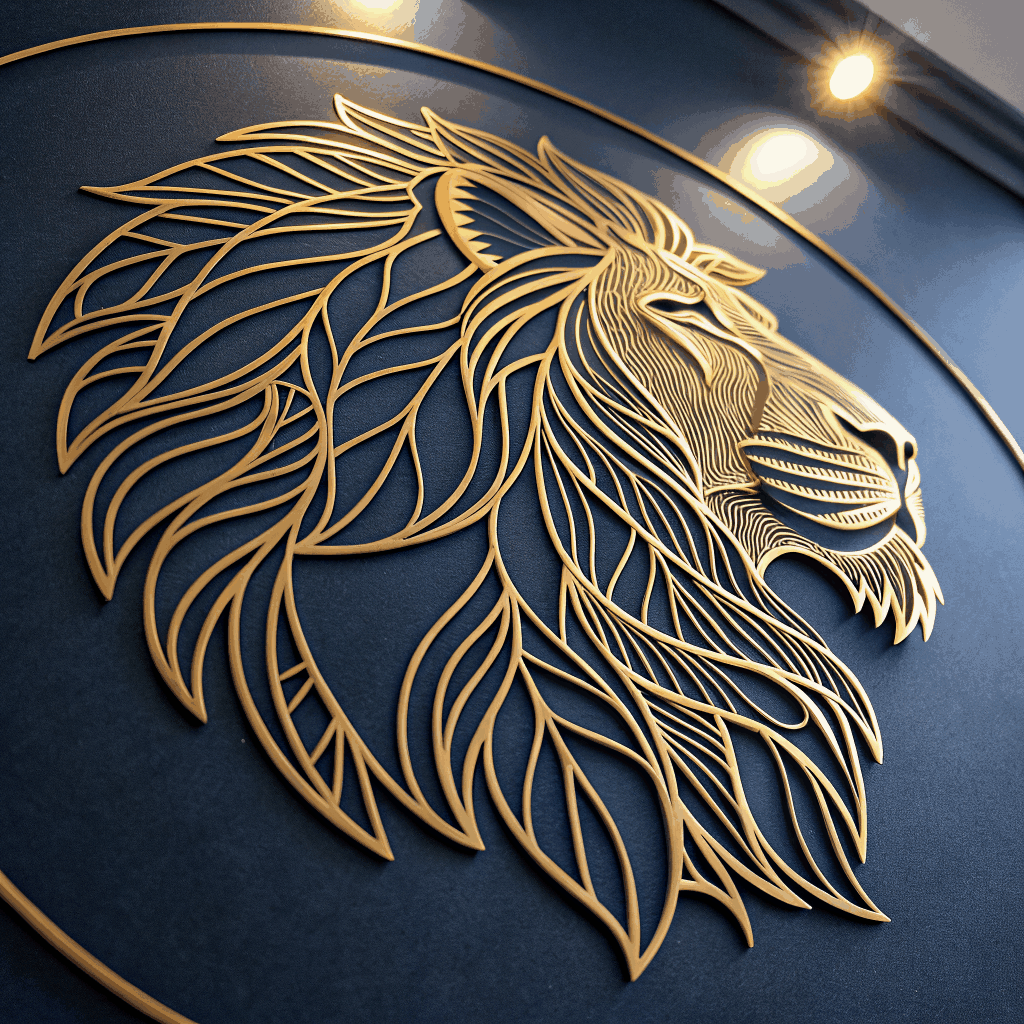 Galatasaray sarı kırmızı aslan motifli stilize arması