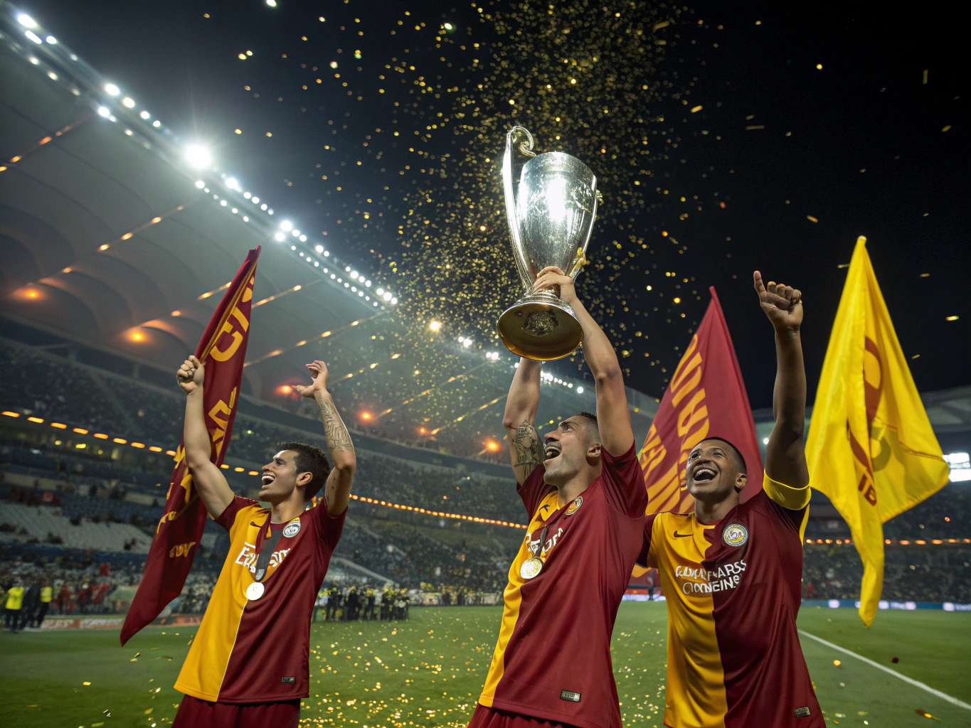 Galatasaray Real Madrid maçı öncesi Fatih'in Aslanları 3D koreografisi