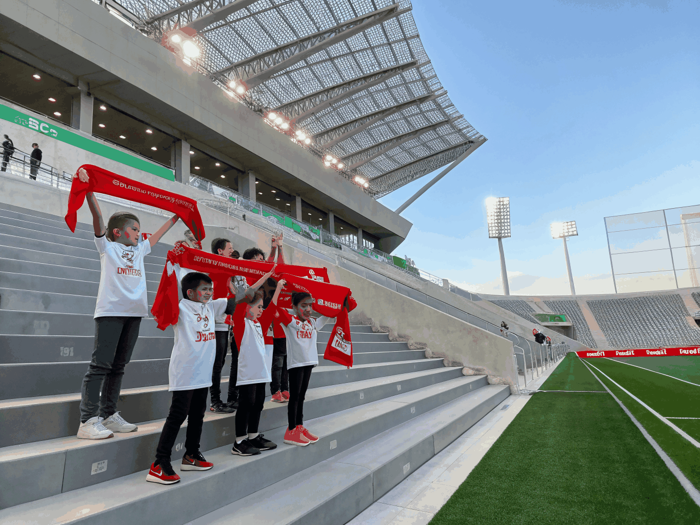 Stadyum tribününde açılan dev Beşiktaş kartal pankartı ve koreografi